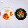 Disposable plastic plate for food